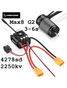 Hobbywing - Ezrun MAX8 G2 combo con 4278SD 2250kV 1/8