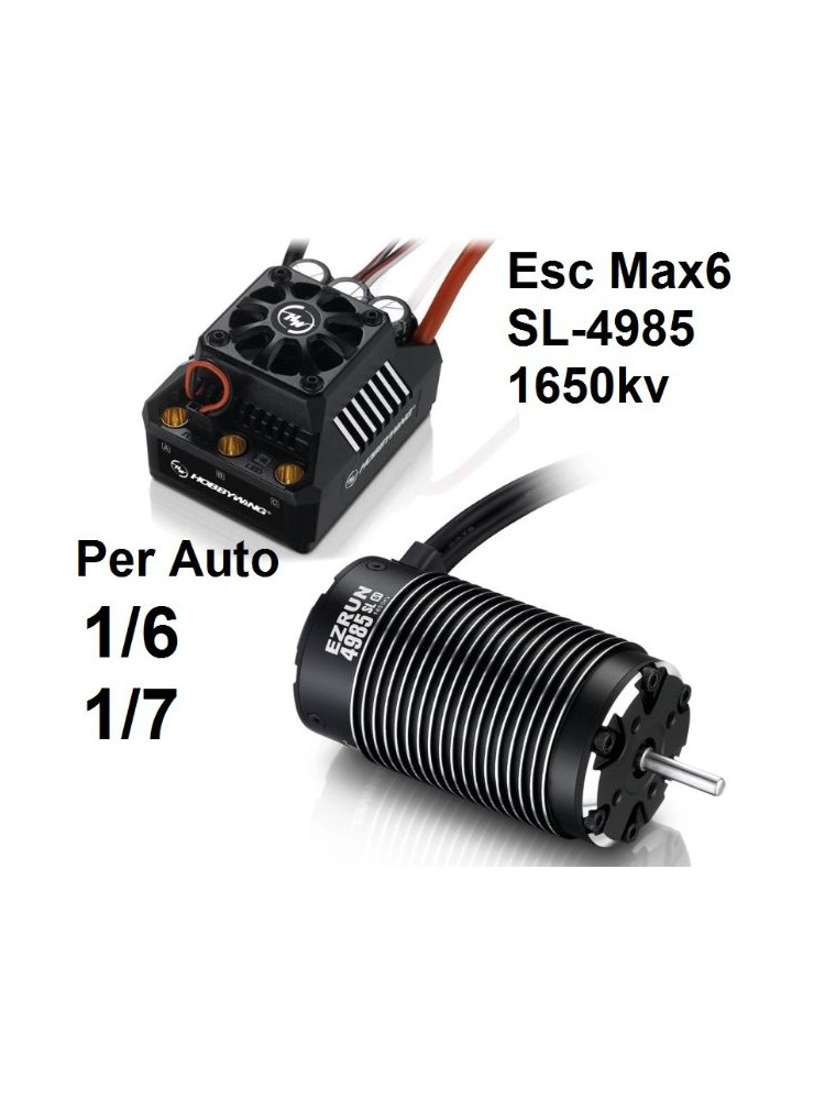 Hobbywing -  EZRUN COMBO MAX6 V3 160A. + EZRUN-SL-4985-1650kv -1/6