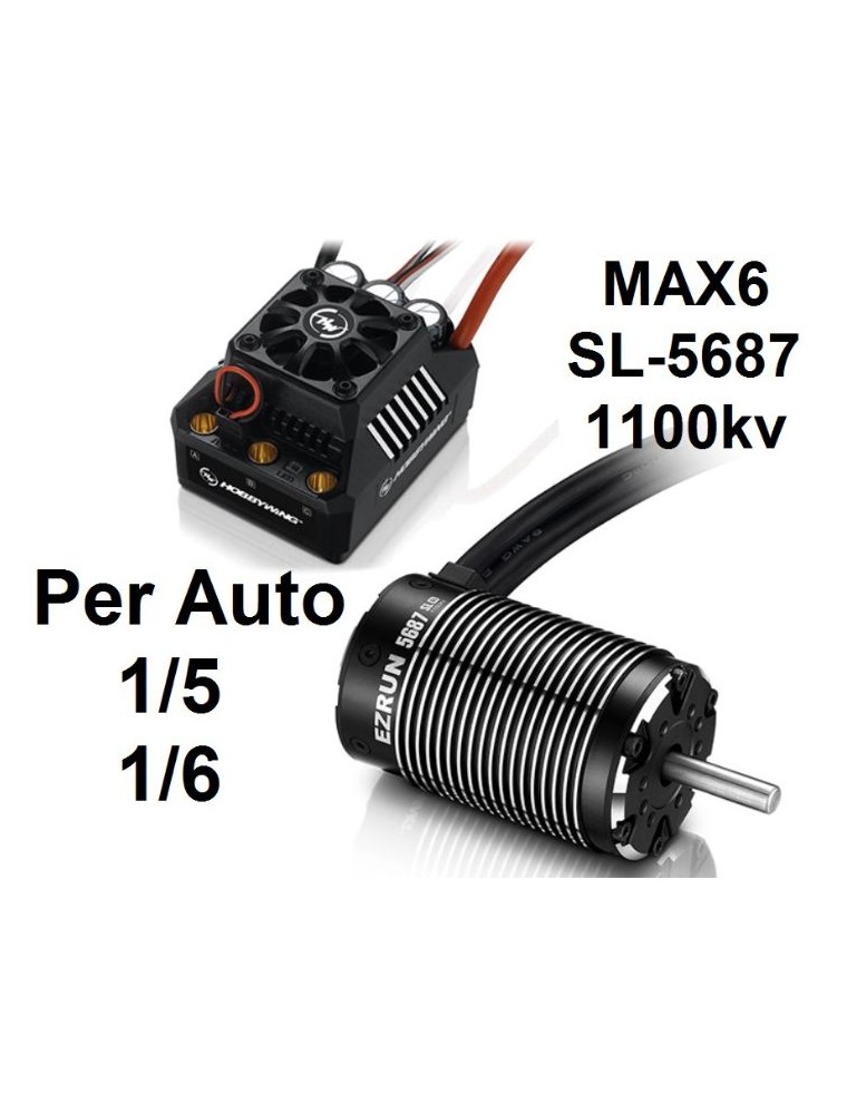 Hobbywing - EZRUN COMBO MAX6 V3 160A. + EZRUN-SL-5687-1100kv -1/5