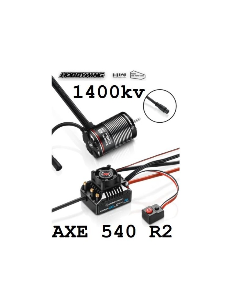 Hobbywing - Combo Xerun AXE R2 1400kv AXE540L R2 per scaler