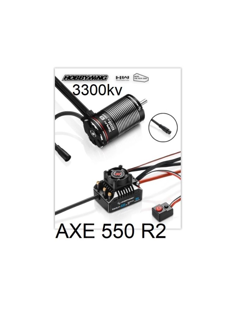 Hobbywing - Combo Xerun AXE R2 3300kv AXE550L R2 per scaler