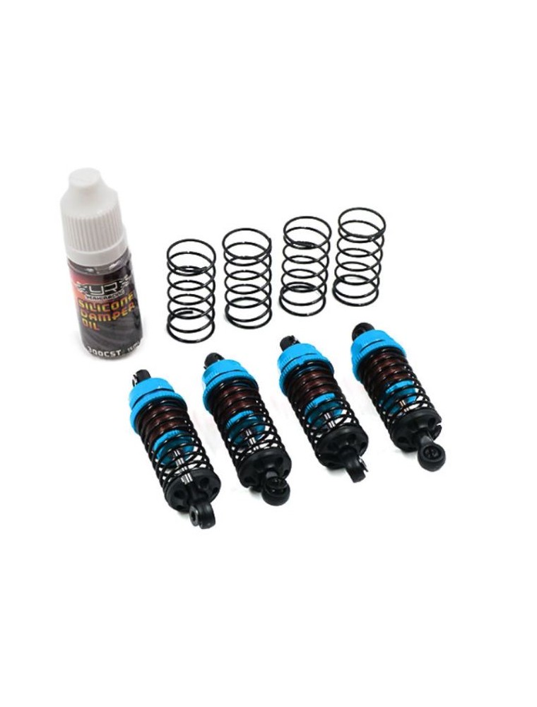 Yeah Racing - Set 4 ammortizzatori blu 50mm Qutus a regolazione rapida per drift 1/10