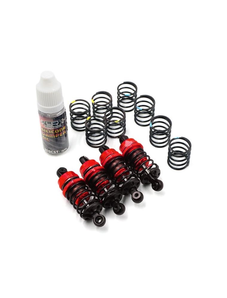 Yeah Racing - Set 4 ammortizzatori rossi 55mm Qutus regolazione rapida  touring 1/10