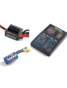 Hobbywing - COMBO BRUSHLESS PER AUTO  1/18 MOTORE 18T E REGOLATORE 18Ah