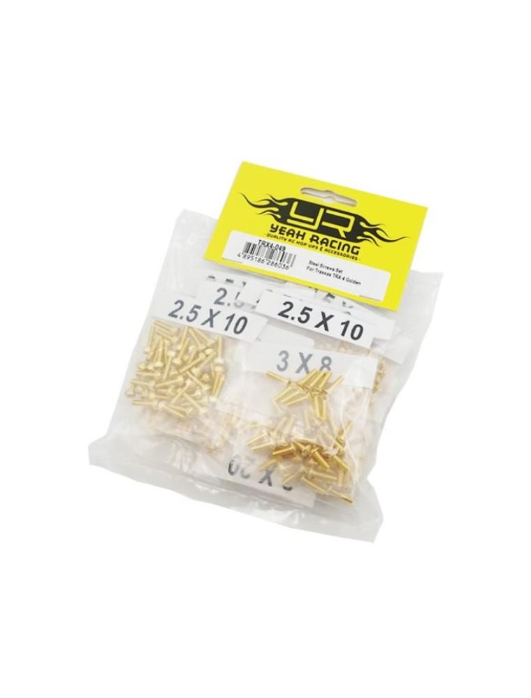 Yeah Racing - Set viti in acciaio anodizzate oro TRX4