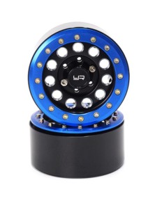 Yeah Racing - Cerchi Beadlock Blu 1.9  1/10 2pz Per Scaler In Alluminio