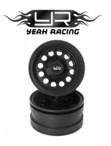 Yeah Racing - Cerchi Beadlock neri 1.55 in alluminio CNC 2pz