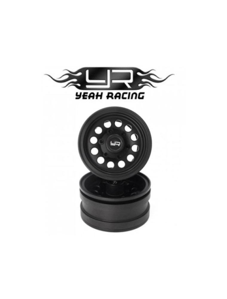 Yeah Racing - Cerchi Beadlock neri 1.55 in alluminio CNC 2pz