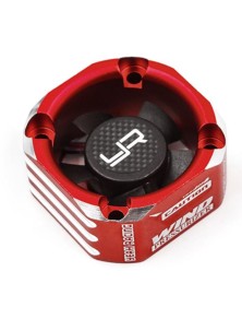 Yeah Racing - Ventola da 30mm con case rosso in alluminio booster cooling fan