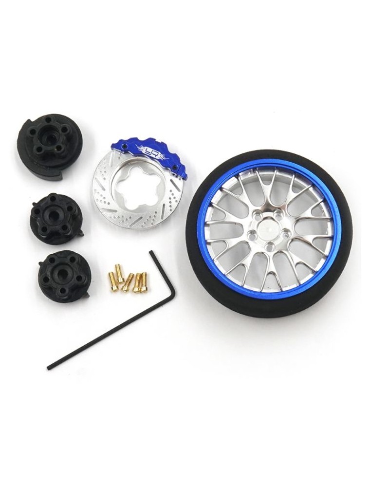 Yeah Racing - Volantino Blu tipo A in alluminio per radio Futaba KO Sanwa FLySky NB4