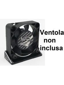 Yeah Racing - Supporto su auto nero per ventole da 30mm e 40mm in alluminio