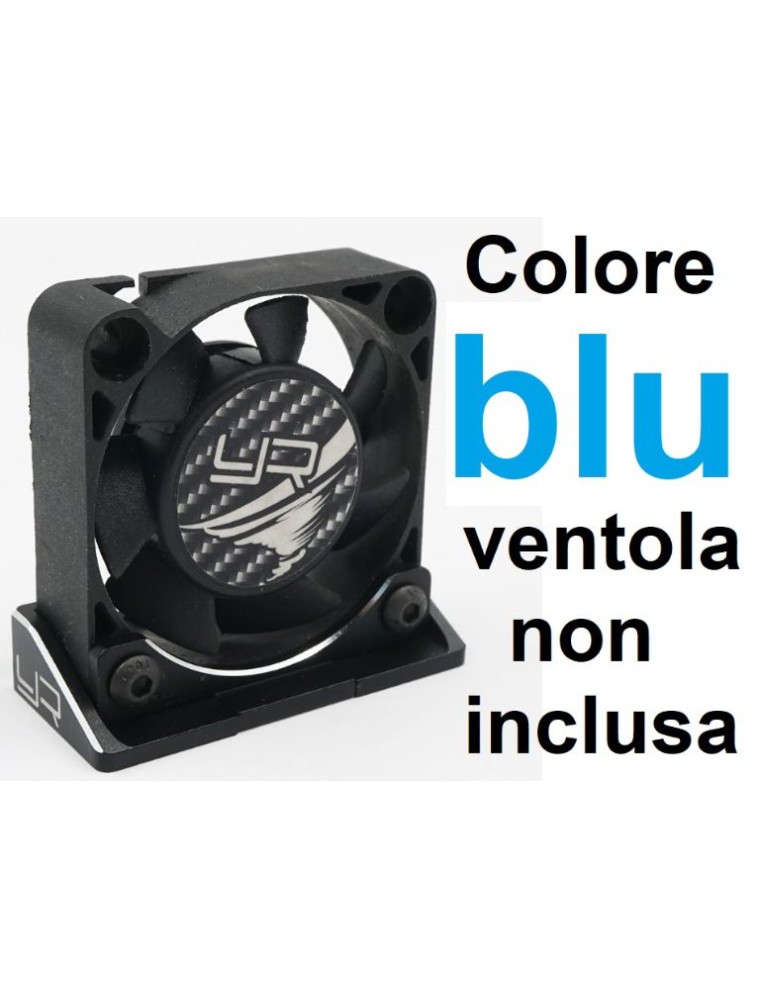 Yeah Racing - Supporto su auto blu per ventole da 30mm e 40mm in alluminio