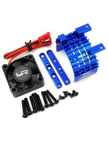 Yeah Racing - Dissipatore blu per motori 540/550 con ventola Tornado da 30mm