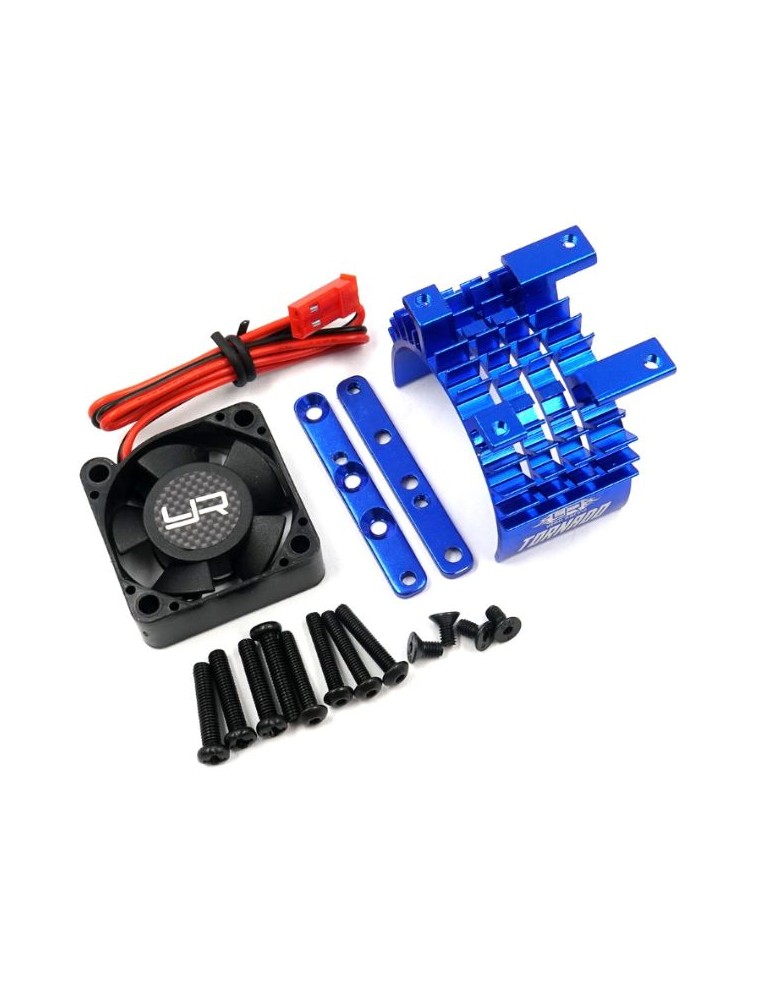 Yeah Racing - Dissipatore blu per motori 540/550 con ventola Tornado da 30mm