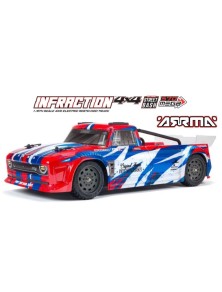 ARRMA - Infraction 4x4 Mega rossa e blu 1/8 Resto-Mod Truck a spazzole