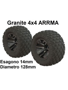 ARRMA - Coppia gomme Dboots Fortress MT Granite 3S con cerchi 14mm gun metal