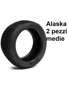 Hotracetyres - Solo gomme Alaska Medie 1/8 2pz senza cerchi ne mousse