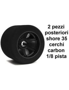 Hotracetyres - Gomme Shore 35 Carbon Posteriori pista 1/8 cerchi carboni