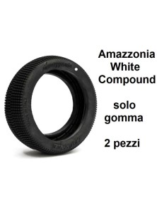 Hotracetyres - Solo gomme Amazzonia White Compound 1/8 2pz senza cerchi ne mousse