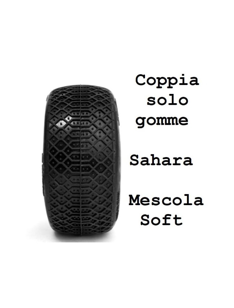 Hotracetyres - Solo gomme Sahara soft 2pz 1/8 senza cerchi ne mousse