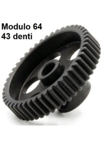 Hudy - Pignone ultra light modulo 64 43T in alluminio trattato