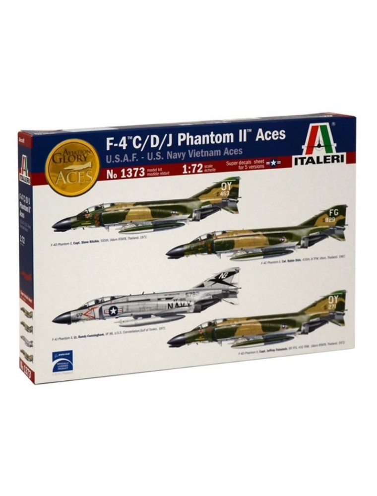 Italeri - F4 C/D/J PHANTOM II ACES  1/72 USAF-US NAVY VIETNAM ACES