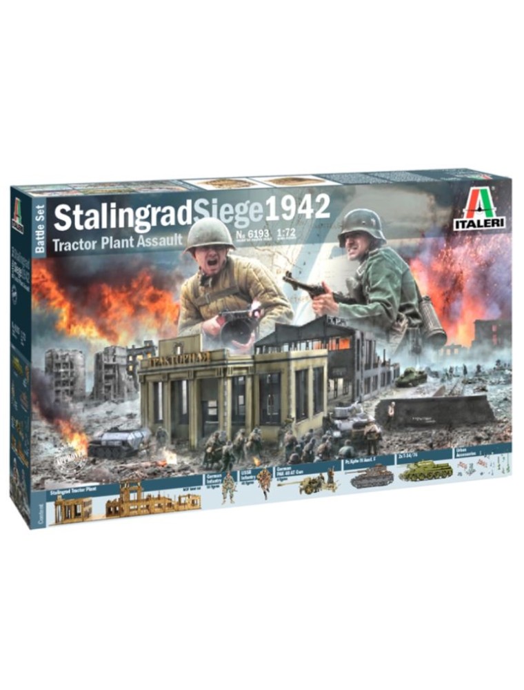 Italeri - Assedio di Stalingrado 1942 1/72 con edifici,soldati e mezzi