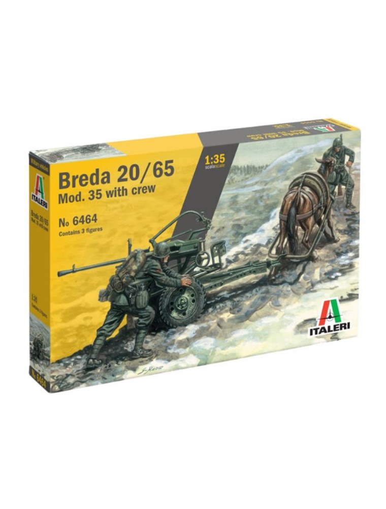 Italeri - Breda 20/65 con equipaggio 1/35 cannone/mitragliera italiano