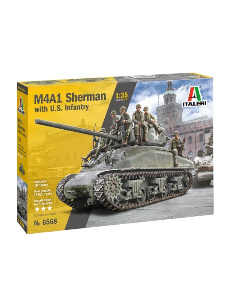 Italeri - M4A1 Sherman con 10 soldati 1/35