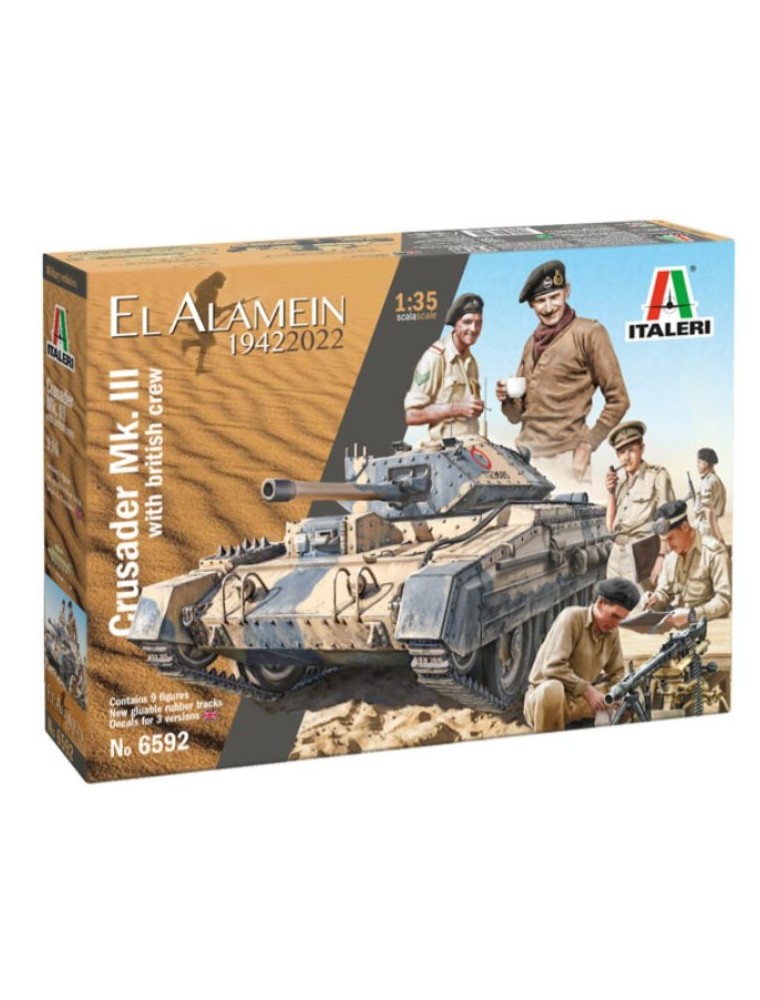 Italeri - Crusader Mk.III El Alamein 1/35 con equipaggio