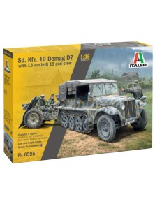 Italeri - Sd. Kfz. 10 Demag D7 1/35 con 7,5cm lelG 18 e soldati