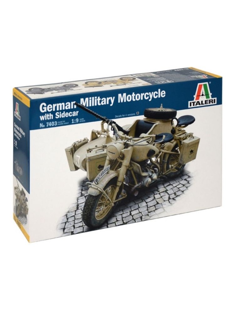 Italeri - SIDECAR BMW R75 MILITARE   1/9 TEDESCA            ITALIA 1944