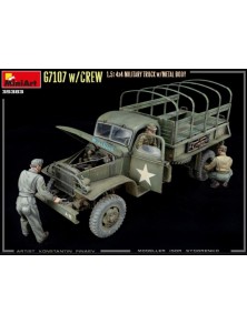 MiniArt - Cargo Truck G7107 con equipaggio 1,5T 4x4 1/35 con cassone in metallo