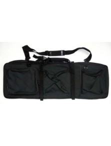 Generica - CUSTODIA PER 2 FUCILI NERA LUNGO 88cm LARGO 30cm 4 TASCHE