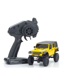 Kyosho - Jeep Wrangler Rubicon gialla e nera Mini-Z 4x4 MX-01 con radio 1/24