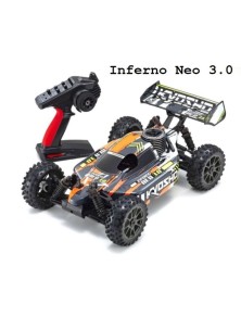 Kyosho - Inferno NEO 3.0 arancio buggy 1/8 montata con motore 3,5cc e radio