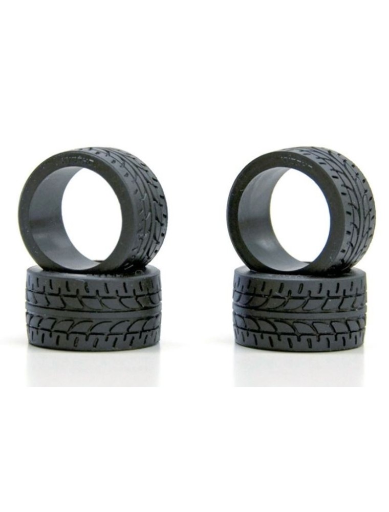 Kyosho - MZW38-20B Gomme radiali larghe  20 shore Mini-Z 4pz