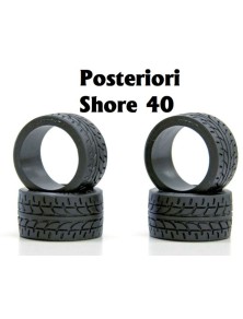 Kyosho - Gomme larghe radiali Shore 40 Mini-Z posteriori