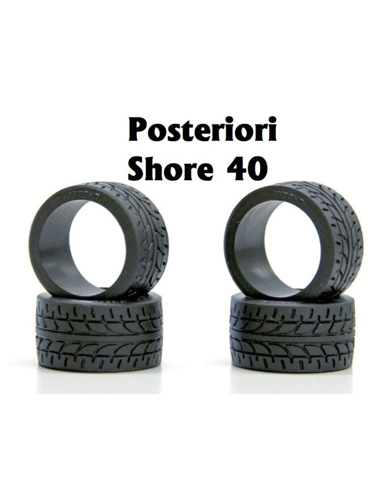 Kyosho - Gomme larghe radiali Shore 40 Mini-Z posteriori