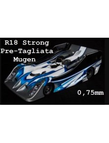 XTREME Aerodynamics - CARROZZERIA R18 STRONG MUGEN 1/8 PISTA TAGLIATA DA 0,75mm