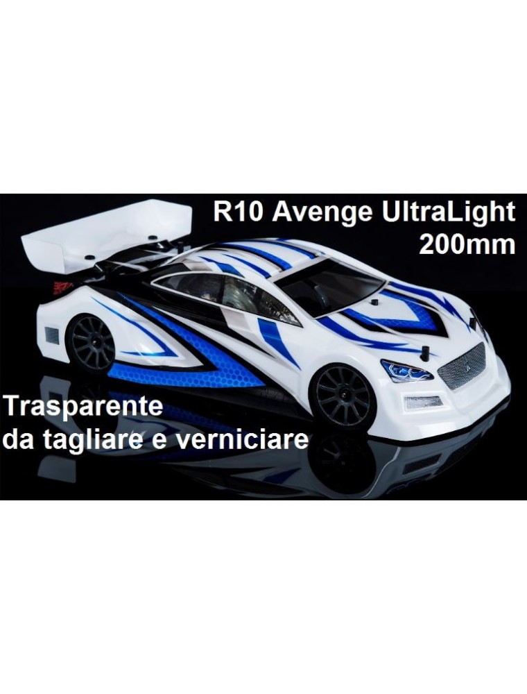 XTREME Aerodynamics - CARROZZERIA R10 AVENGE   200mm XTREME TRASPARENTE DA 0,75mm