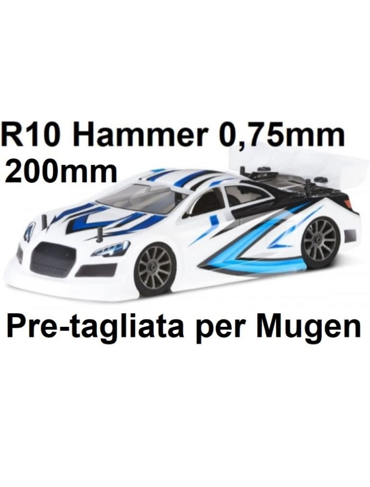 XTREME Aerodynamics - Carrozzeria R10 Hammer Mugen 200mm 1/10 pretagliata