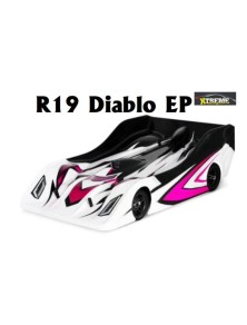 XTREME Aerodynamics - Carrozzeria R19 Diablo EP per elettrico 1/8 pista da tagliare 0,75mm