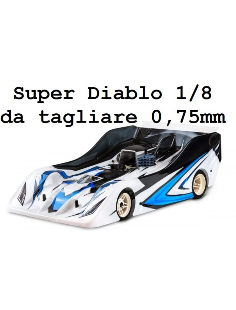 XTREME Aerodynamics - Carrozzeria Super Diablo 1/8 da tagliare 0,75mm Xtreme