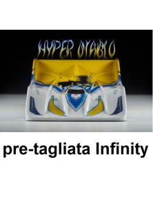 XTREME Aerodynamics - Carrozzeria R18 Hyper Diablo per Infinity 1/8 pista pretagliata Xtreme