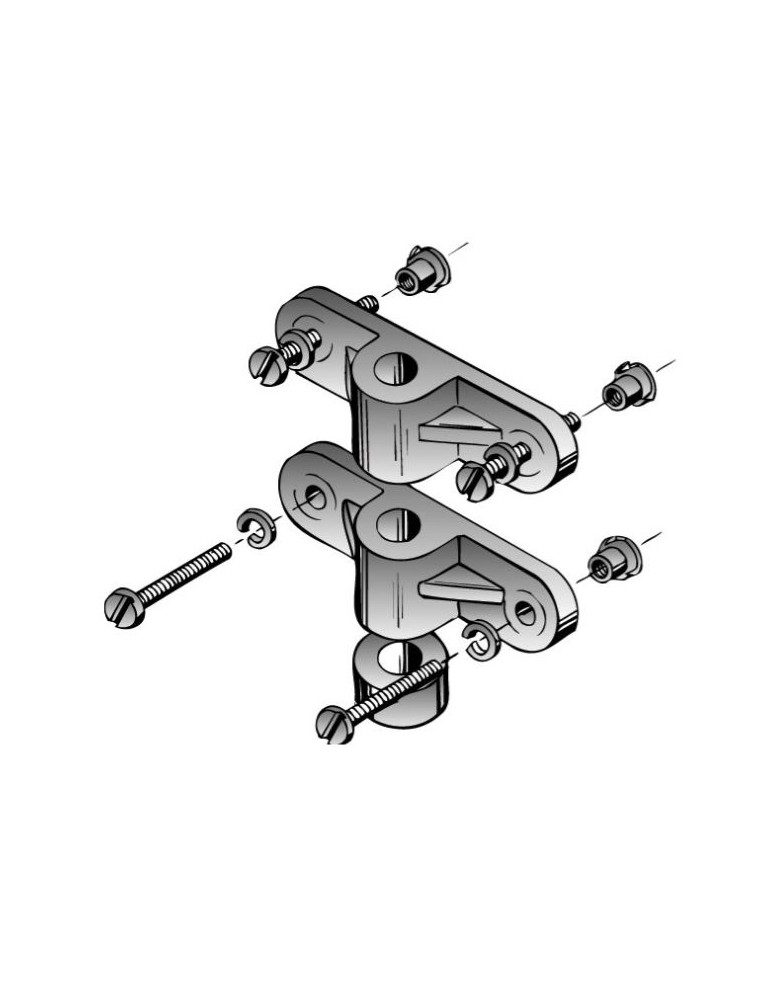 Du-bro - Dubro 156 supporti per carrello anteriore da 4mm 2pz