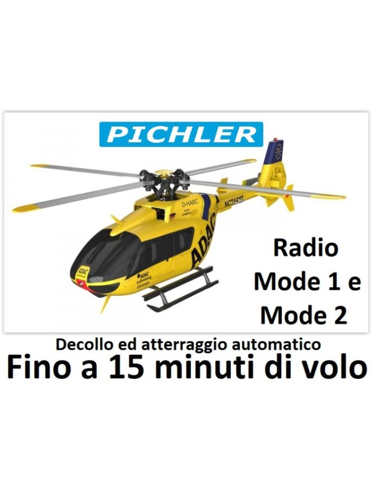 Pichler - Elicottero EC135 ADAC quadripala con radio completo di tutto