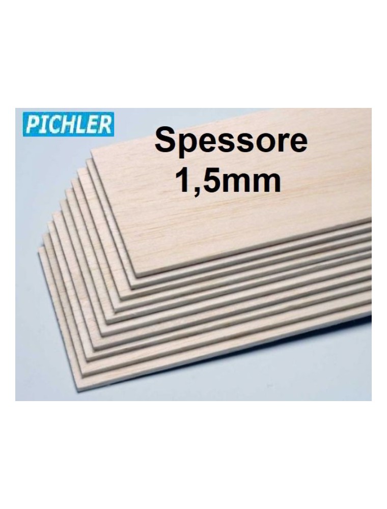 Pichler - Tavole di balsa 1,5x100x1000mm 10pz