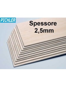 Pichler - Tavole di balsa 2,5x100x1000mm 10pz