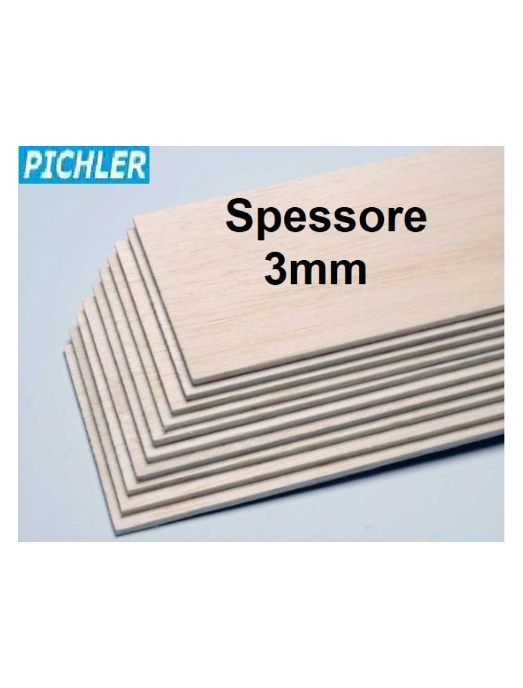 Pichler - Tavole di balsa 3x100x1000mm 10pz